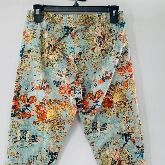 Soft Surroundings Have To Have Blue Corduba Printed Ankle Legging Size Small - Picture 7 of 10